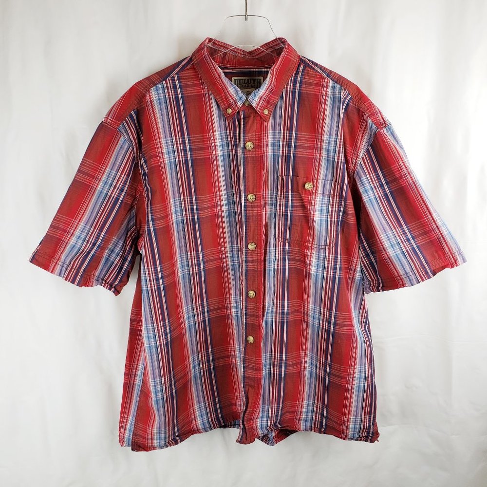 DULUTH TRADING CO Plaid Short Sleeve Shirt